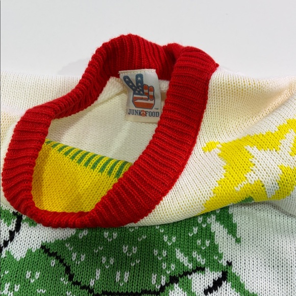 Junk Food Festive Grinch Christmas Sweater - Picture 6 of 11